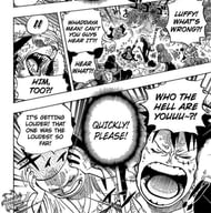 Luffy and Momonosuke hear Zuneisha through the Voice of All Things. (Image via MangaStream)